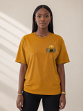T-shirt « Reste Positif » Ocre Doré